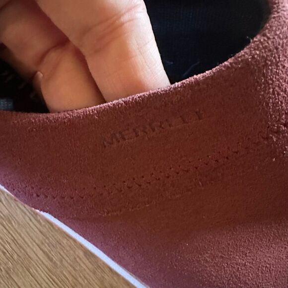 Merrell maroon Juno suede clog mules 9 - Picture 3 of 9